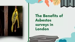 Asbestos Surveys in London - SXD Environmental Services