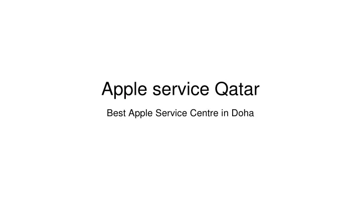 apple service qatar