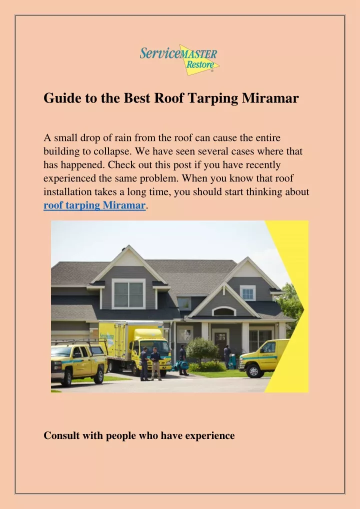 guide to the best roof tarping miramar