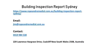 Make Your Building Secure By Sydney Building Inspection