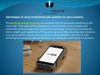 advantages of using harbortouch pos systems