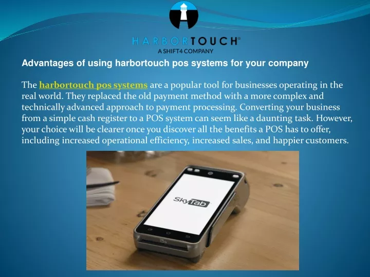 advantages of using harbortouch pos systems