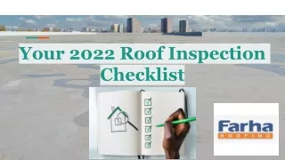 Your 2022 Roof Inspection Checklist