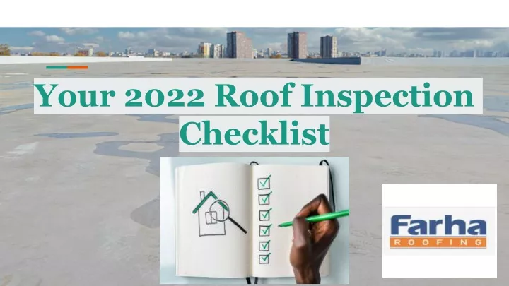 your 2022 roof inspection checklist