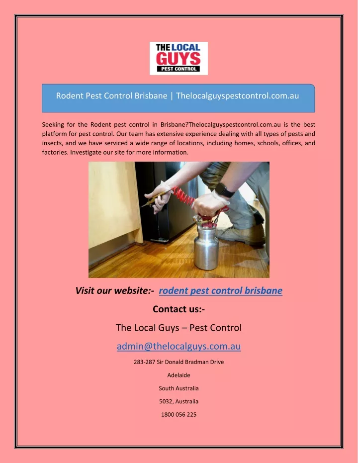 rodent pest control brisbane