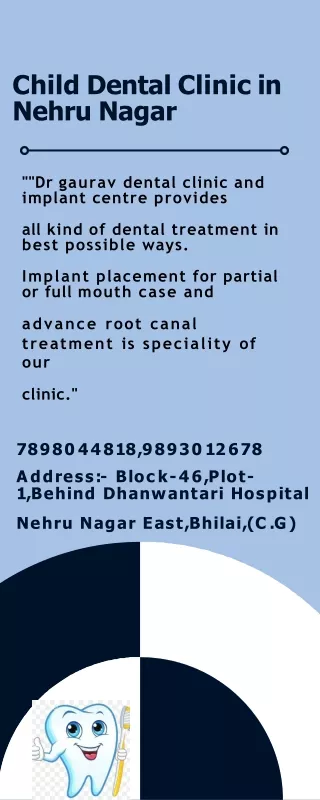 Child Dental Clinic in Nehru Nagar  Bhilai