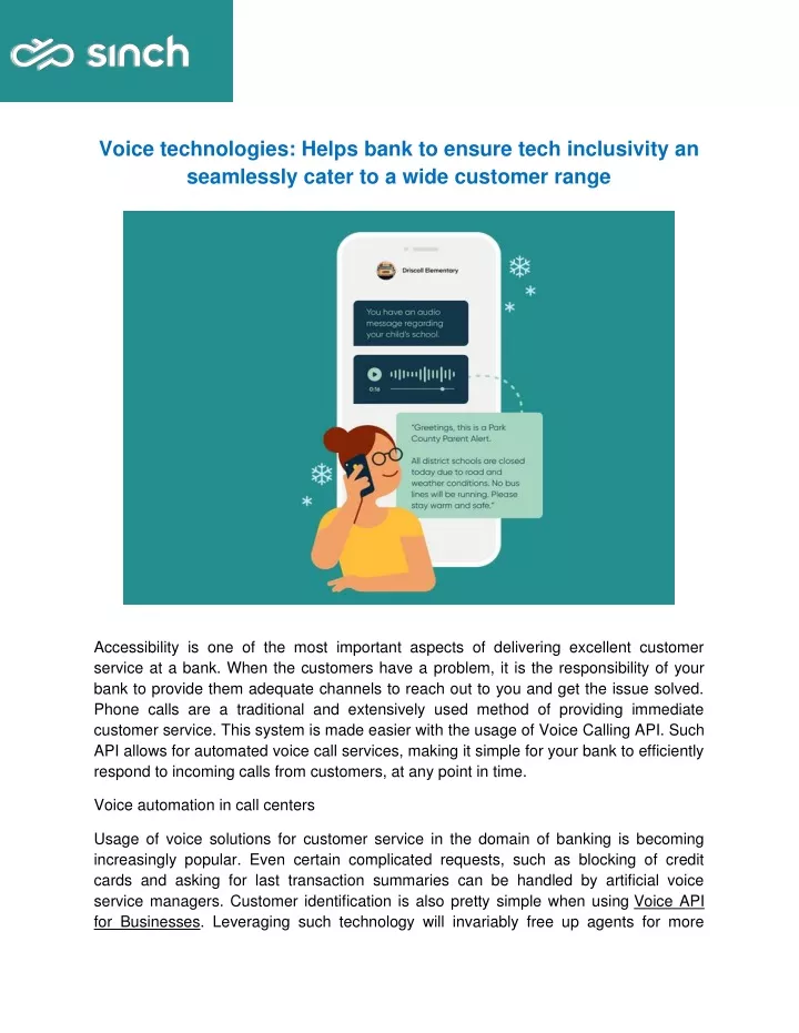 voice technologies helps bank to ensure tech