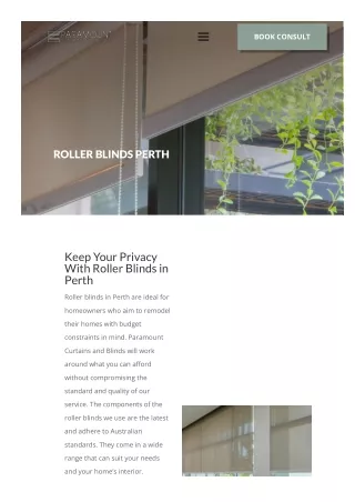 Roller Blinds Perth