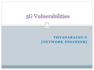 5G Vulnerabilities