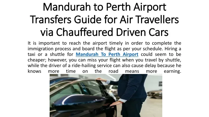 mandurah to perth airport mandurah to perth