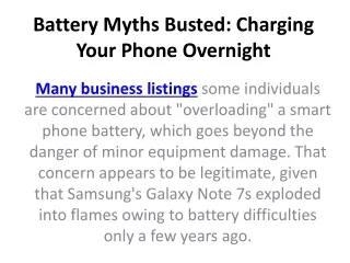 battery myths busted charging your phone overnight