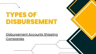 Types of disbursement