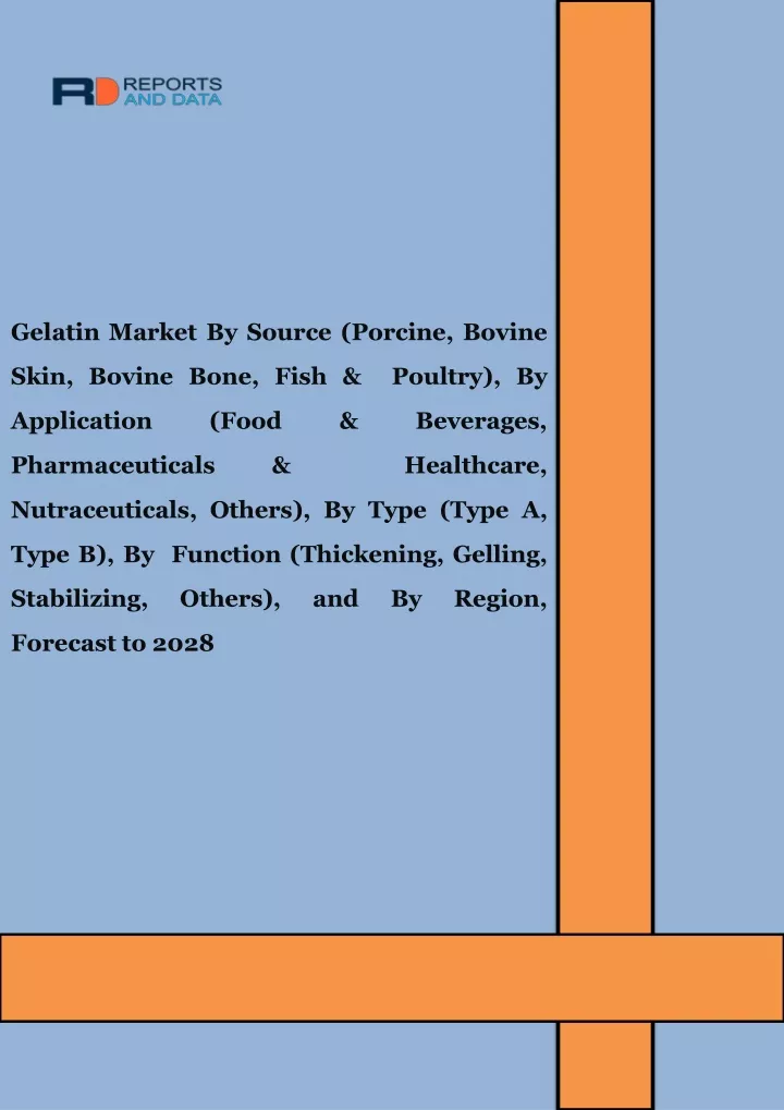 gelatin market by source porcine bovine