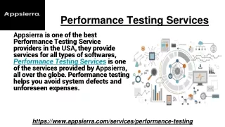 performance testing services