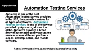 automation testing services