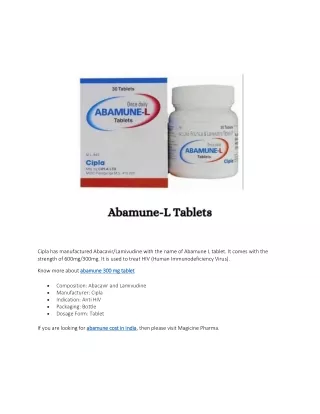 cipla has manufactured abacavir lamivudine with