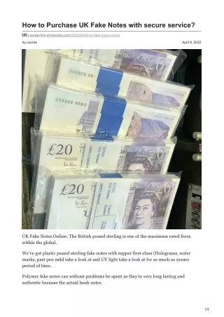 how to purchase uk fake notes with secure service