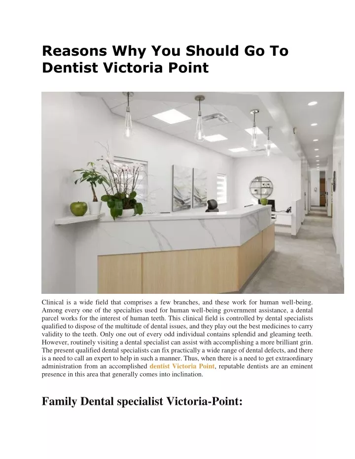 reasons why you should go to dentist victoria