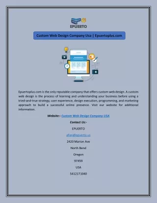 Custom Web Design Company Usa | Epuertoplus.com