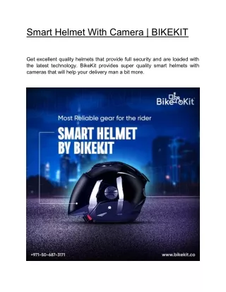 smart helmet with camera bikekit