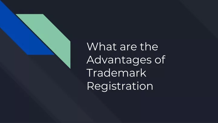 what are the advantages of trademark registration