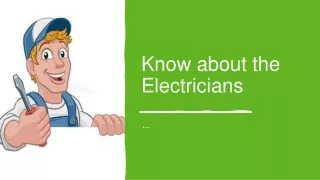 Know about the Electricians