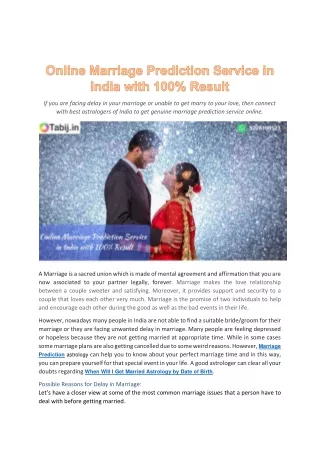 if you are facing delay in your marriage