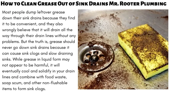 how to clean grease out of sink drains mr rooter