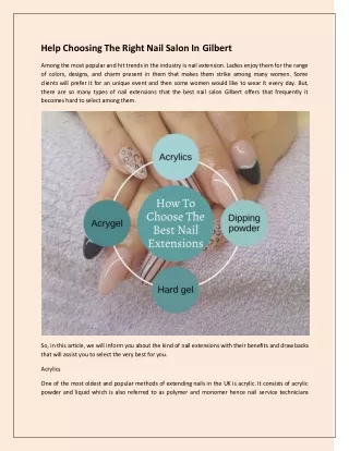 help choosing the right nail salon in gilbert