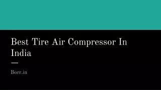 Best Tire Air Compressor In India