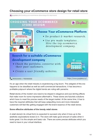 choosing your ecommerce store design for retail