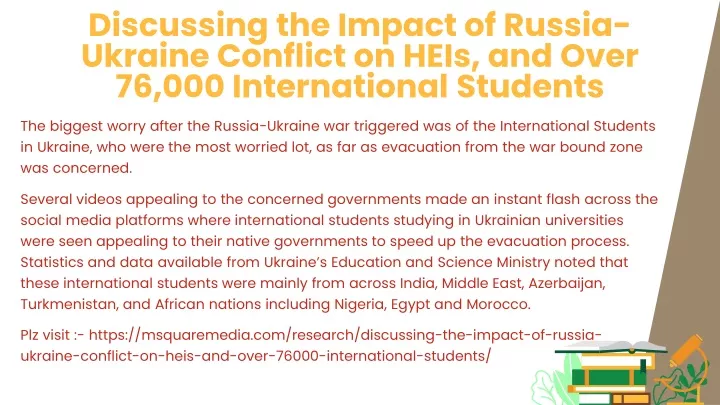 discussing the impact of russia ukraine conflict on heis and over 76 000 international students