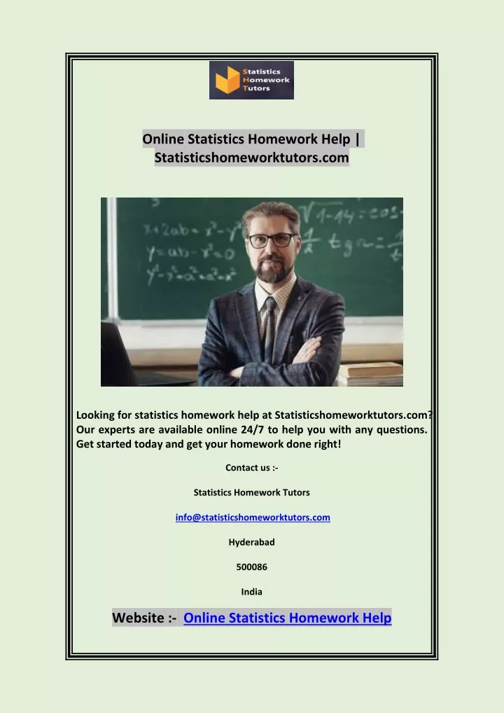 online statistics homework help