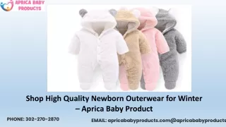 Buy Modern And Elegant Newborn Outerwear for Winter