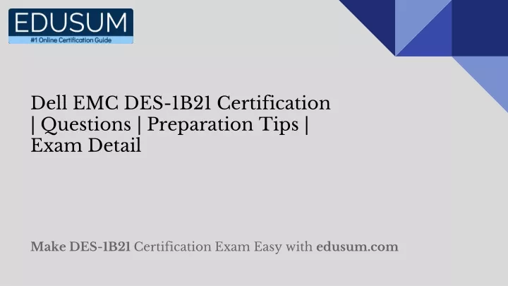 dell emc des 1b21 certification questions