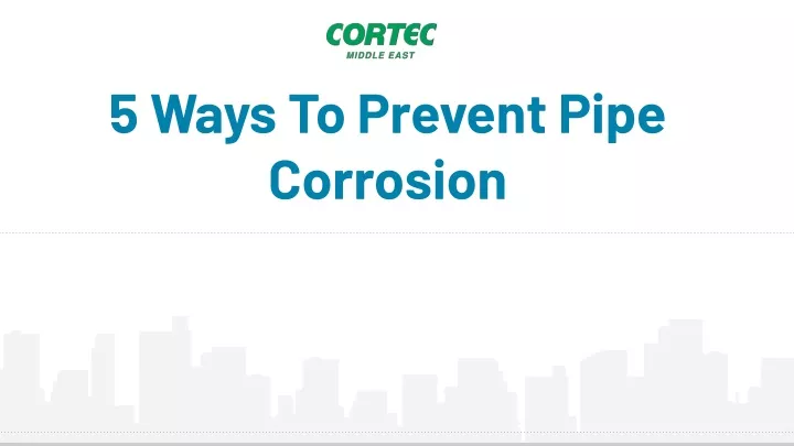 5 ways to prevent pipe corrosion
