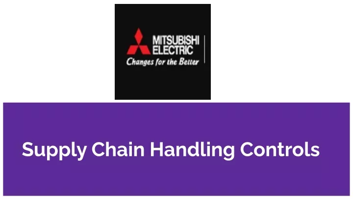 supply chain handling controls