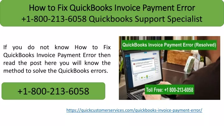 how to fix quickbooks invoice payment error