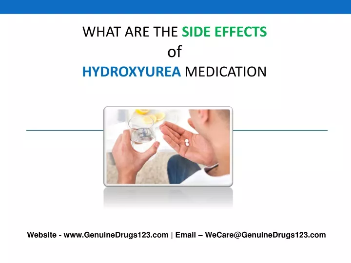 Ppt What Are The Long Term Effects Of Taking Hydroxyurea Powerpoint