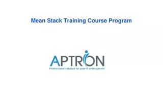 Mean Stack Training in Noida