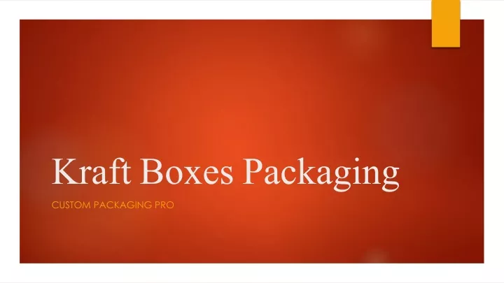 kraft boxes packaging