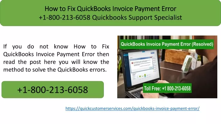 how to fix quickbooks invoice payment error