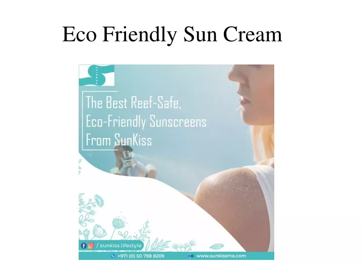 eco friendly sun cream