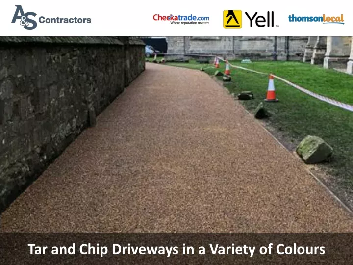 tar and chip driveways in a variety of colours