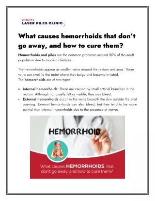 what causes hemorrhoids that don t go away