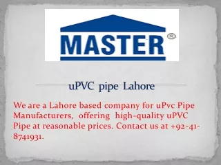 uPVC  pipe  Lahore