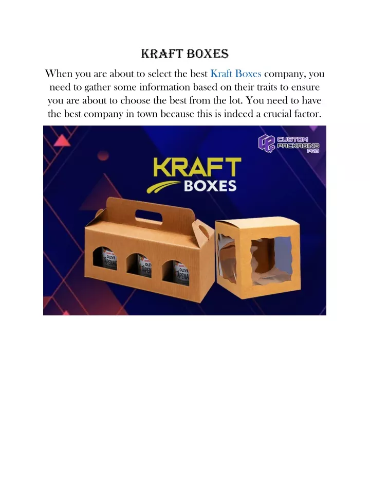 kraft boxes