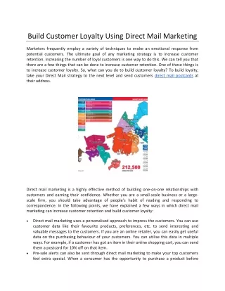 Build Customer Loyalty Using Direct Mail Marketing