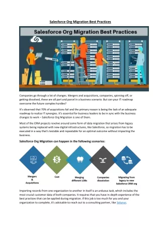 salesforce org migration best practices