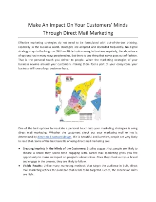 Make An Impact On Your Customers’ Minds Through Direct Mail Marketing